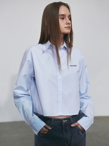 STANDARD LOGO CROP SHIRT_SKY BLUE