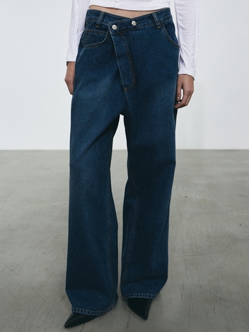 UNBALANCE DENIM PANTS_BLUE