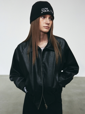 CLASSIC BLOUSON LEATHER JACKET_BLACK