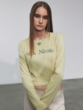 NICOLE PINTUCK LS CROP TOP_OLIVE