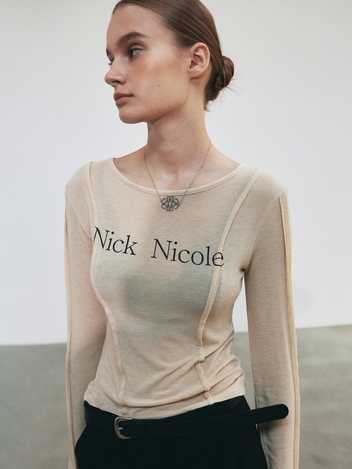 NICK PINTUCK LINE LS TOP_BEIGE