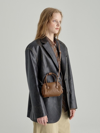 PADDED SOFT TOTE MICRO_chestnut plain