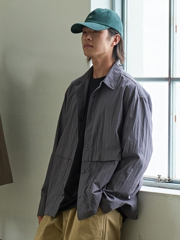 스냅 셔츠 자켓 차콜