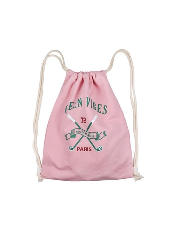 GREEN VIBES GYM SACK 몽버디 엠블럼 조리개 가방 PINK