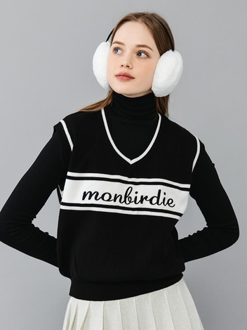 LOGO EMBROIDERY VEST 로고 자수 컬러블록 베스트 BLACK