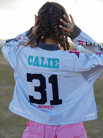 RODEO CROP FOOTBALL JERSEY LIGHTGRAY