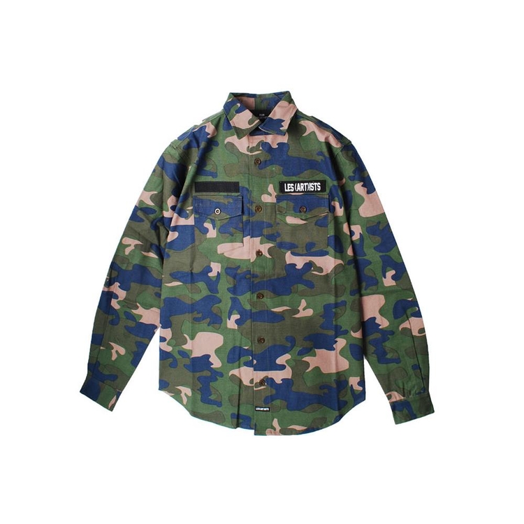 12주년 로고 패치 캔버스 셔츠 카모 LA04SCV26CAMO