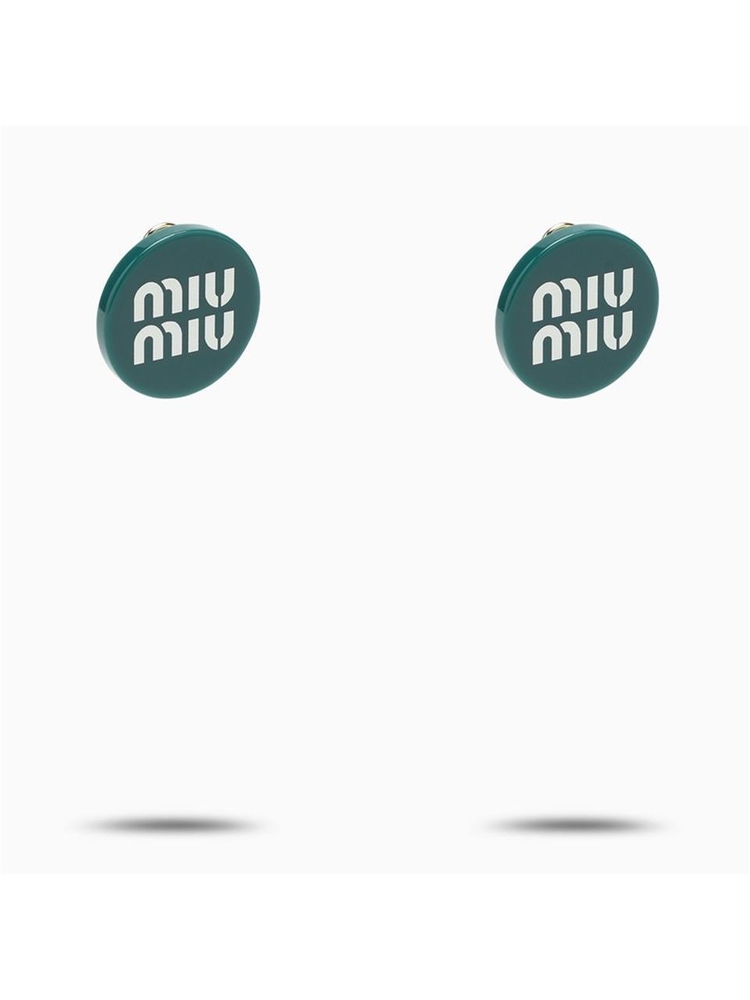 미우미우 Miu Miu Lagoon/white lobe earrings 5IO0632F8O