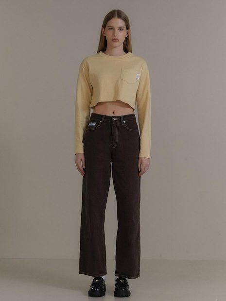 ANOETIC COLOR DENIM JEAN_BROWN