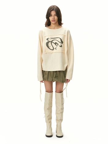 GLOSSY BUBBLE SKIRT / KHAKI