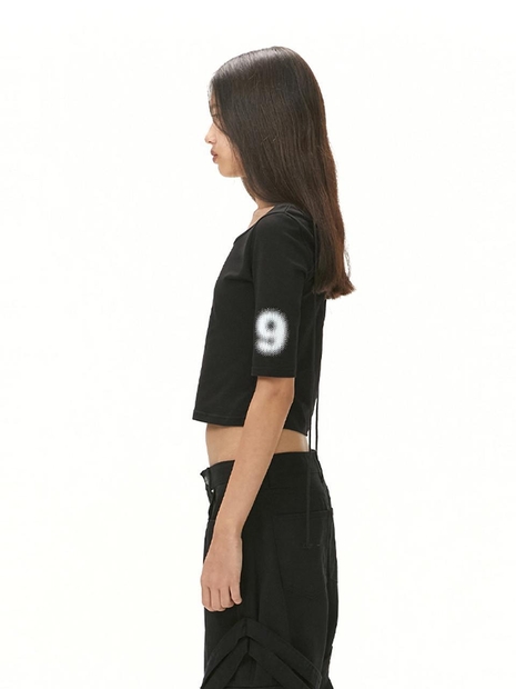 NO.9 STRING TOP / BLACK