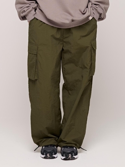 CB NYLON WIDE CARGO PANTS (KHAKI)