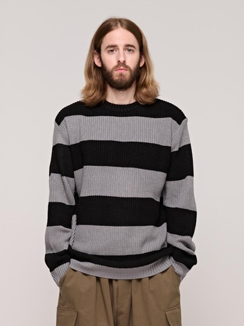 CB STRIPE ROUND KNIT (GRAY)