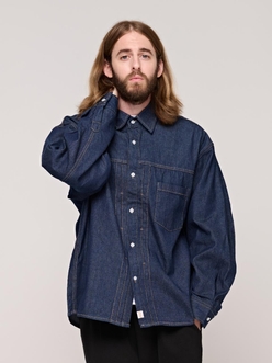 CB WASHING DENIM SHIRTKET (BLUE)