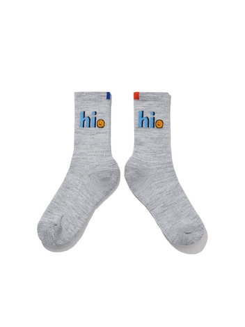 KULE THE WOMENS HI SMILE SOCK - HEATHER GREY