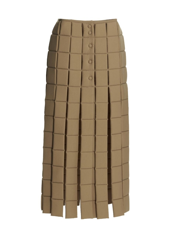 어웨이크 모드 Cut-out padded skirt S07UT01BEIGE