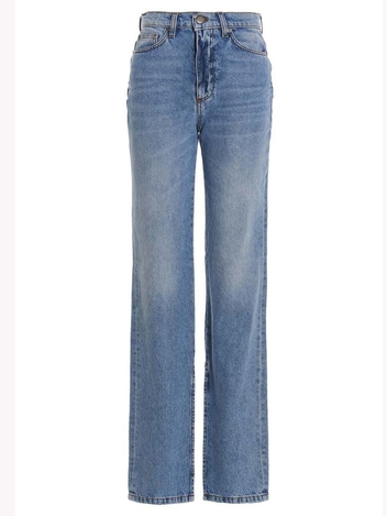 트윈셋 Split hem jeans 222TP239401611