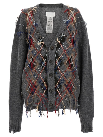 메종마르지엘라 Argyle patterned cardigan S67HP0007S18328002F