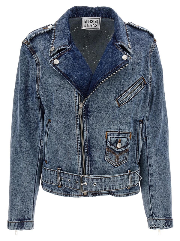 모스키노 Crystal denim jacket J050982351281