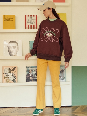 TAV Signature Overfit Sweatshirts - Brown