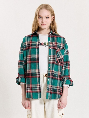 VIVID CHECK SHIRT_GREEN