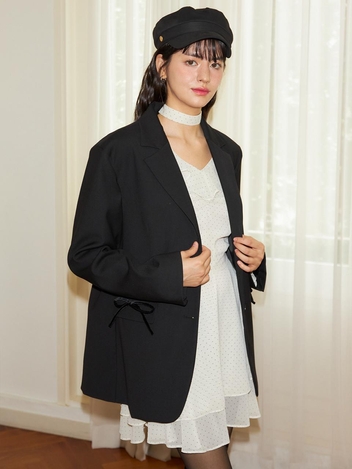 Ribbon Oversized Jacket_Black