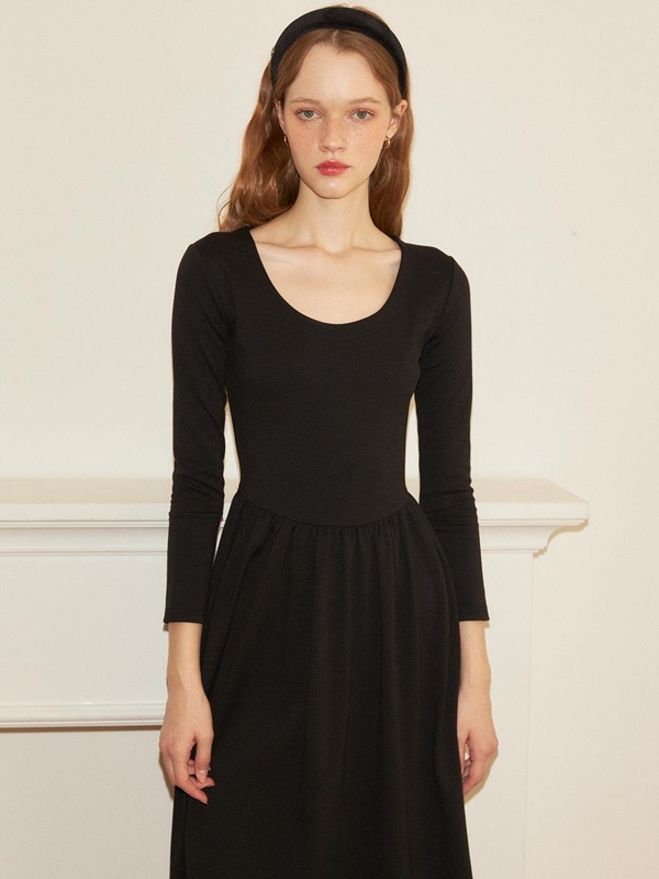 Basic Ballet Core Dress_ Black