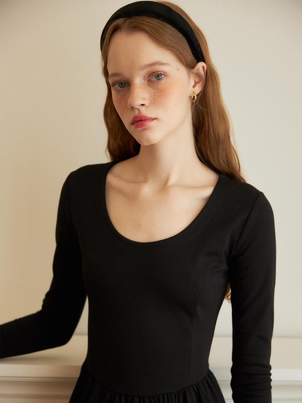 Basic Ballet Core Dress_ Black