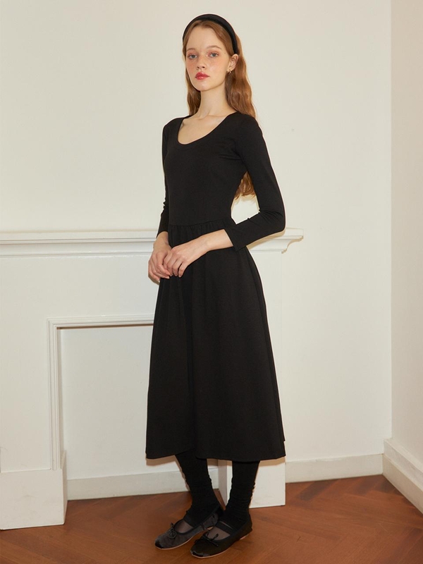 Basic Ballet Core Dress_ Black