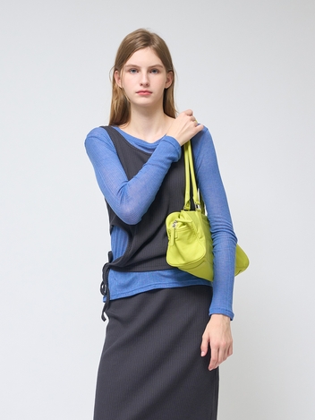 Wool blend See-through Long sleeve Tshirts Blue