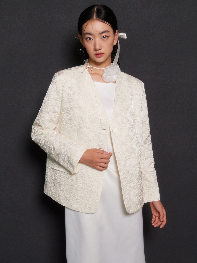 Bridal Jacquard Jacket_cream