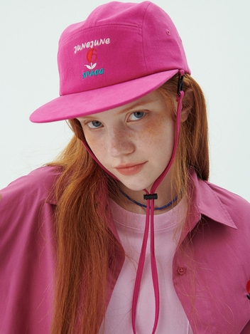 JUNEJUNESPACE Camp Cap_Hot Pink