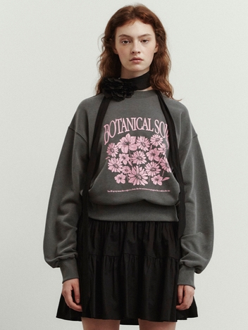 BOTANICALSOIR SWEATSHIRT - CHARCOAL