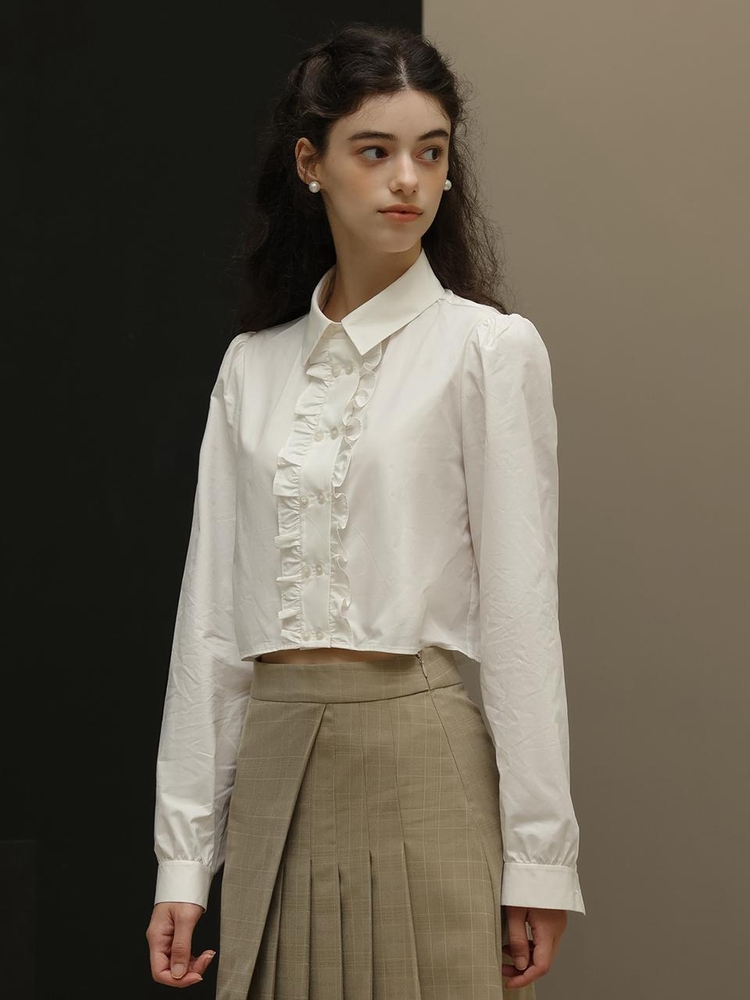 DD_Palace lapels cropped shirt