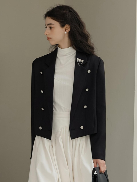(9/27예약배송)DD_Layered double button short jacket
