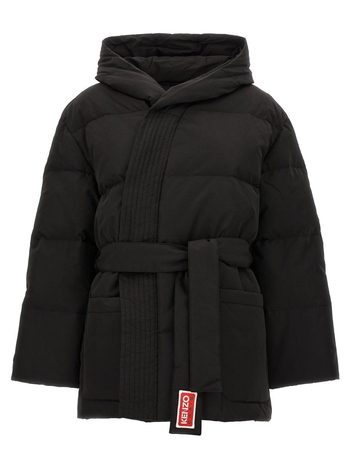 겐조 Kimono Coats, Trench Coats Black FD62OU1159NE99