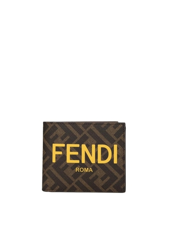 펜디 Wallets Fabric Brown Sunflower 307548