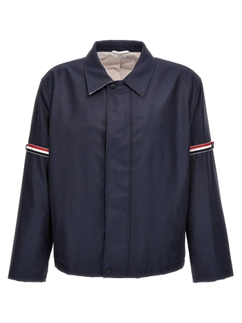 톰 브라운 Short Jacket Casual Jackets, Parka Blue MJO202OF0371440
