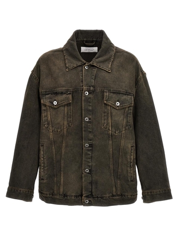 오프 화이트 Wheel over denim jacket OMYE090F23DEN00212001200