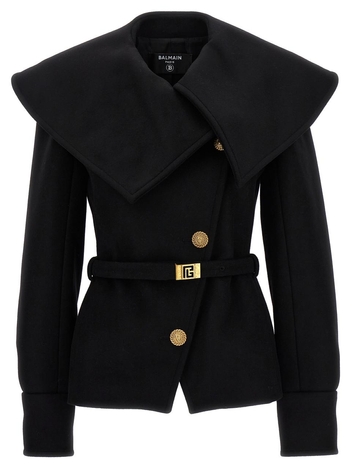 발망 Double-breasted short coat BF0TE160WB720PA