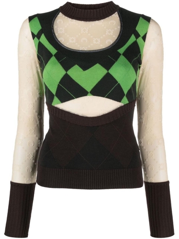 마린세르 MARINE SERRE Sweaters Green WST011UKNI0001GN45