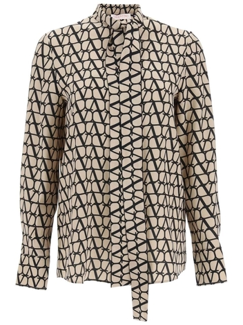 발렌티노 Valentino toile iconographe silk shirt 2B3AB4J27SL