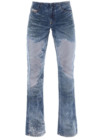 디젤 Diesel d-shark jeans with devore detailing A12562 068JH