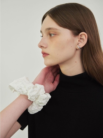 Hair Scrunch Jacquard (White)