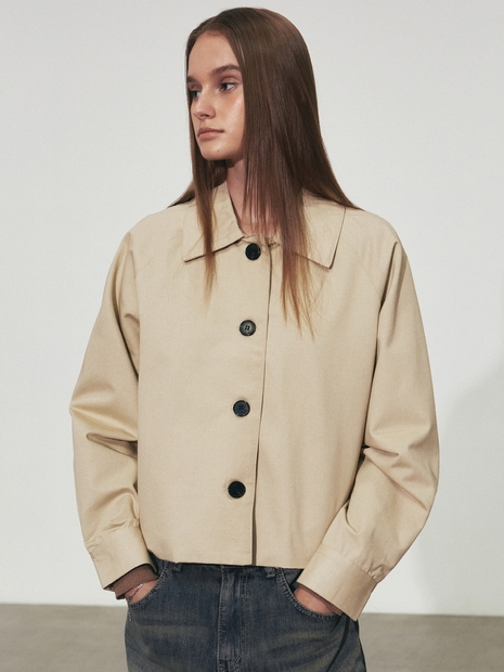 MINIMAL COTTON JACKET_BEIGE
