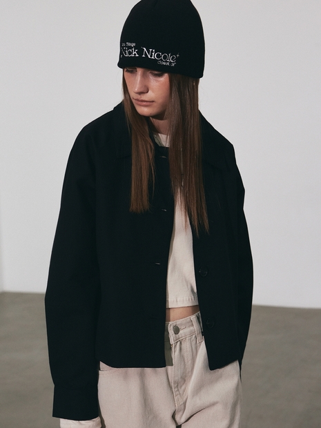 MINIMAL COTTON JACKET_BLACK