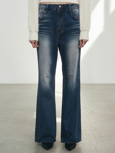 VINTAGE WASHING BOOTS CUT PANTS_BLUE