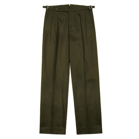 Reve Cotton Washed Trousers (Khaki)