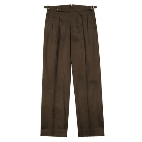 Reve Cotton Washed Trousers (Brown)