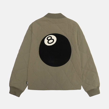 [해외] 스투시 8 BALL 라이너 자켓 올리브